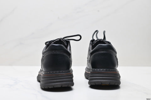 Ecco Dynamic Men's Casual Leather Shoes, Genuine Leather Thick-Soled Work Shoes, Outdoor Martin Shoes