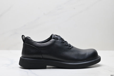 Ecco high-end men's leather shoes, new style, genuine leather casual shoes, versatile pure cowhide soft leather business shoes.