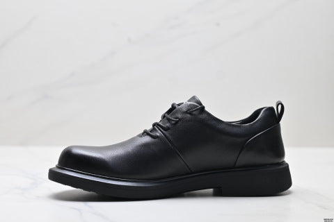Ecco high-end men's leather shoes, new style, genuine leather casual shoes, versatile pure cowhide soft leather business shoes.