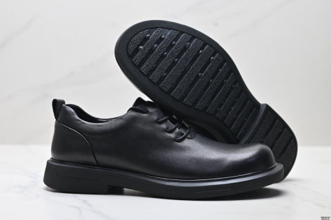 Ecco high-end men's leather shoes, new style, genuine leather casual shoes, versatile pure cowhide soft leather business shoes.