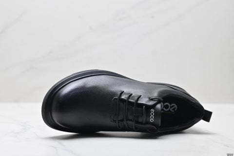 Ecco high-end men's leather shoes, new style, genuine leather casual shoes, versatile pure cowhide soft leather business shoes.
