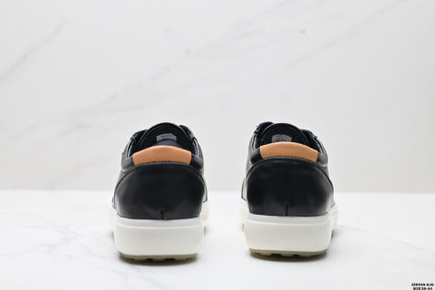 Ecco Soft 7 Lace Top Grain Cowhide Simple Business Genuine Leather Shoes