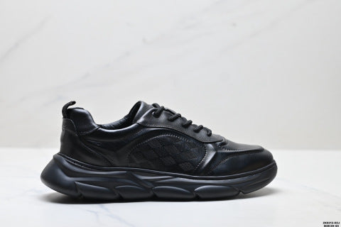 Ecco Soft 7 Lace Top Grain Leather, Simple Business Style, Genuine Suede, Versatile Leather Shoes
