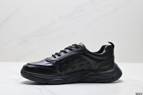 Ecco Soft 7 Lace Top Grain Leather, Simple Business Style, Genuine Suede, Versatile Leather Shoes