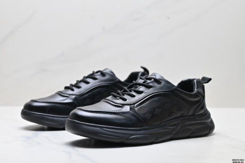 Ecco Soft 7 Lace Top Grain Leather, Simple Business Style, Genuine Suede, Versatile Leather Shoes