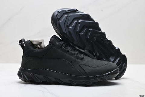 Ecco Sko series leather, round toe, platform, lace-up, low-top hiking shoes