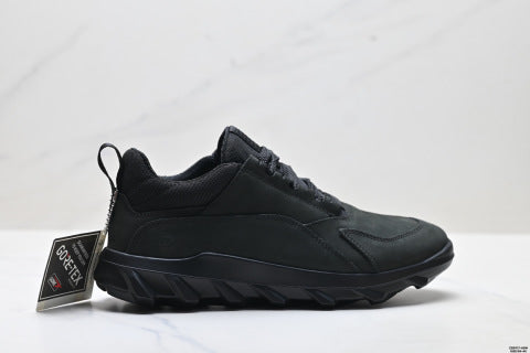 Ecco Sko series leather, round toe, platform, lace-up, low-top hiking shoes