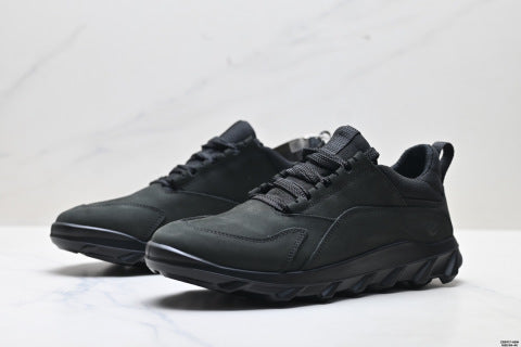 Ecco Sko series leather, round toe, platform, lace-up, low-top hiking shoes