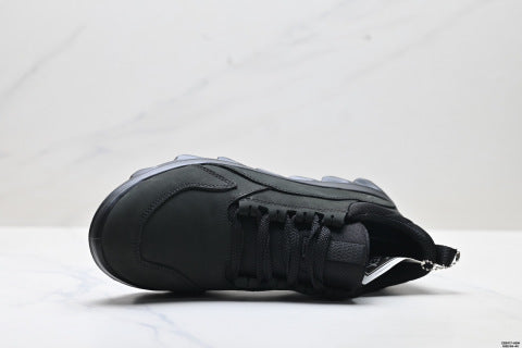 Ecco Sko series leather, round toe, platform, lace-up, low-top hiking shoes