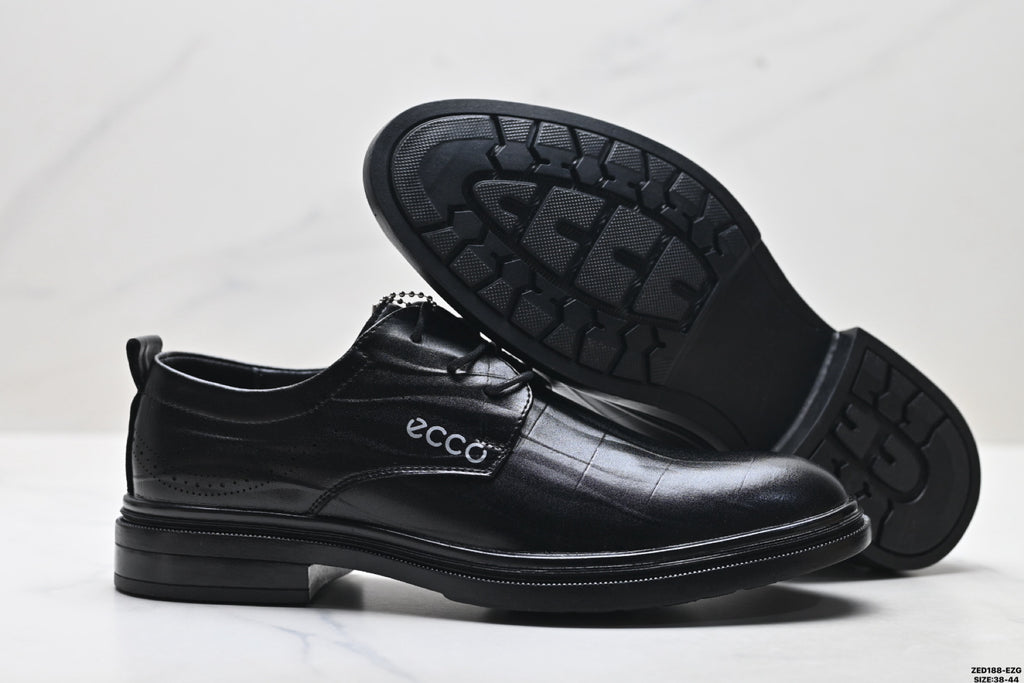 Ecco Lisbon Urban London Collection Leather Shoes, Made of Top-Grain Cowhide, Simple Business Style, Versatile Casual Shoes
