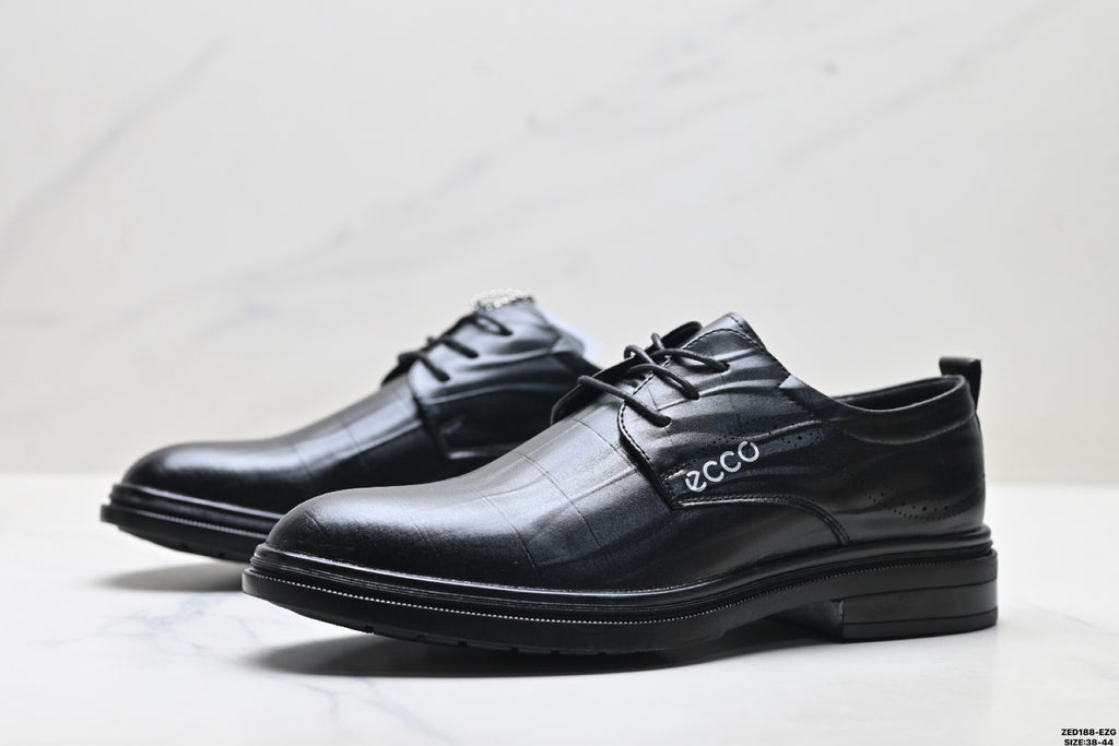 Ecco Lisbon Urban London Collection Leather Shoes, Made of Top-Grain Cowhide, Simple Business Style, Versatile Casual Shoes
