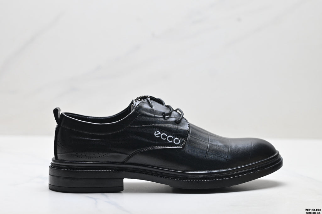 Ecco Lisbon Urban London Collection Leather Shoes, Made of Top-Grain Cowhide, Simple Business Style, Versatile Casual Shoes
