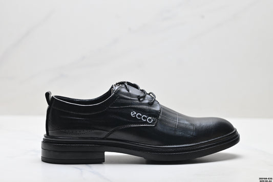Ecco Lisbon Urban London Collection Leather Shoes, Made of Top-Grain Cowhide, Simple Business Style, Versatile Casual Shoes