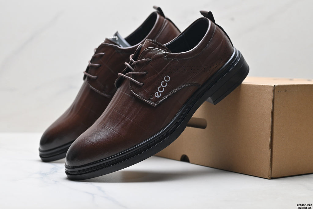 Ecco Lisbon Urban London Collection Leather Shoes, Made of Top-Grain Cowhide, Simple Business/Casual Shoes