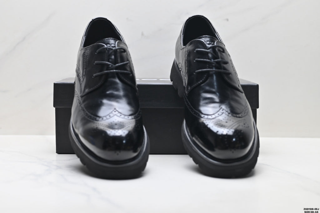 Ecco Lisbon Urban London Collection Leather Shoes, Made of Top-Grain Cowhide, Simple Business Style, Versatile Casual Shoes