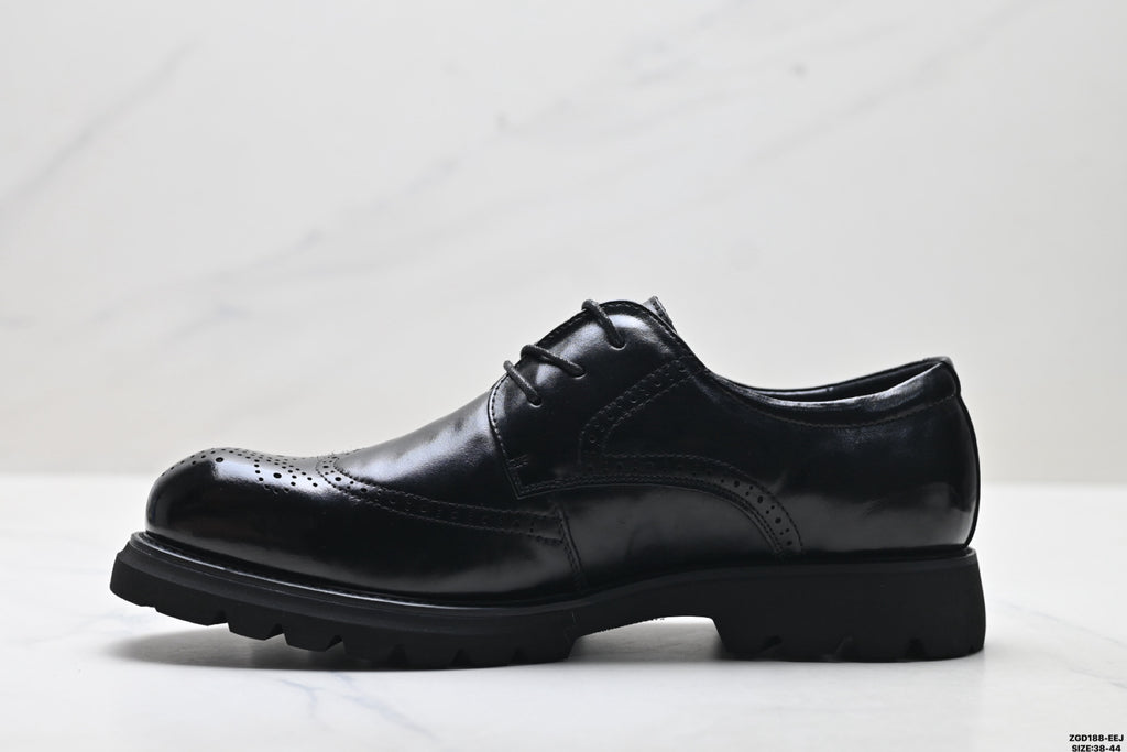 Ecco Lisbon Urban London Collection Leather Shoes, Made of Top-Grain Cowhide, Simple Business Style, Versatile Casual Shoes
