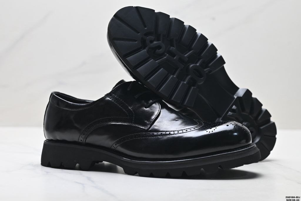 Ecco Lisbon Urban London Collection Leather Shoes, Made of Top-Grain Cowhide, Simple Business Style, Versatile Casual Shoes