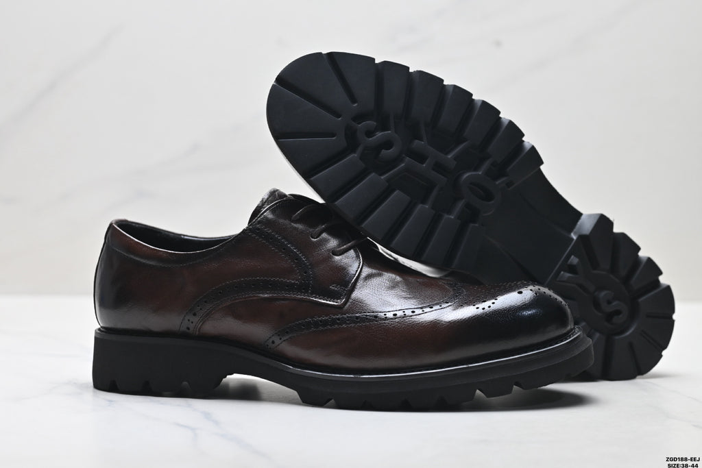 Ecco Lisbon Urban London Collection Leather Shoes, Made of Top-Grain Cowhide, Simple Business Style, Versatile Casual Shoes