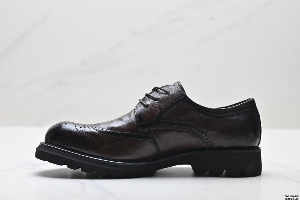 Ecco Lisbon Urban London Collection Leather Shoes, Made of Top-Grain Cowhide, Simple Business Style, Versatile Casual Shoes