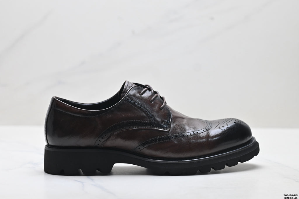 Ecco Lisbon Urban London Collection Leather Shoes, Made of Top-Grain Cowhide, Simple Business Style, Versatile Casual Shoes