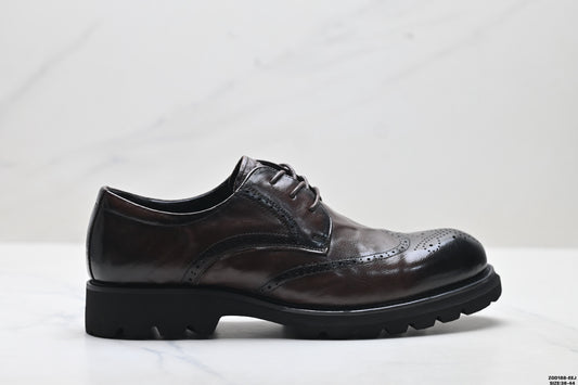 Ecco Lisbon Urban London Collection Leather Shoes, Made of Top-Grain Cowhide, Simple Business Style, Versatile Casual Shoes