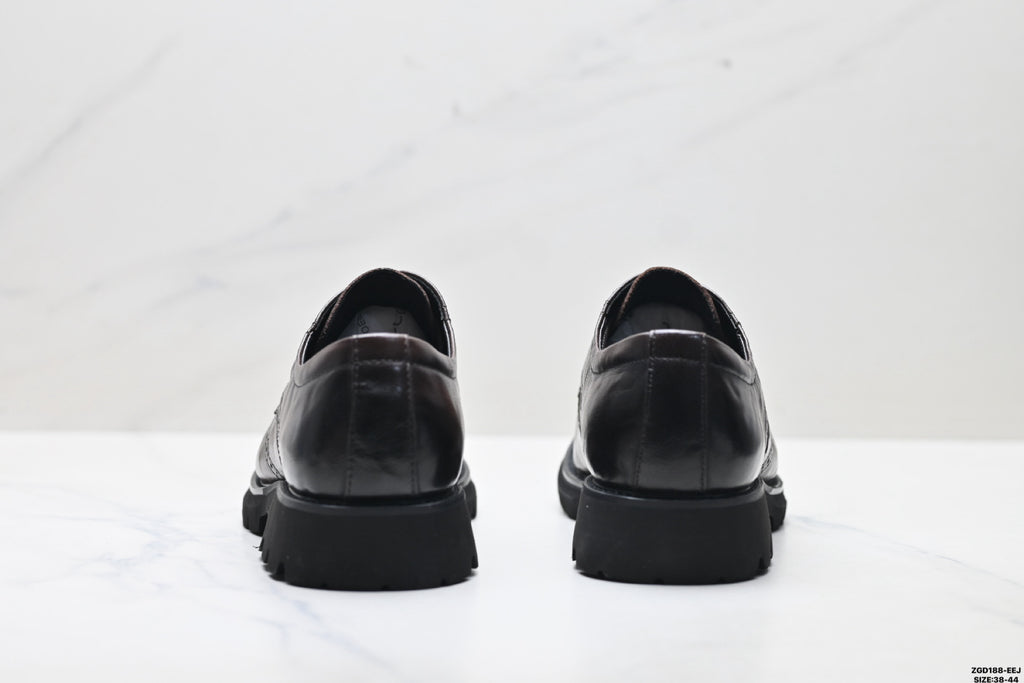 Ecco Lisbon Urban London Collection Leather Shoes, Made of Top-Grain Cowhide, Simple Business Style, Versatile Casual Shoes