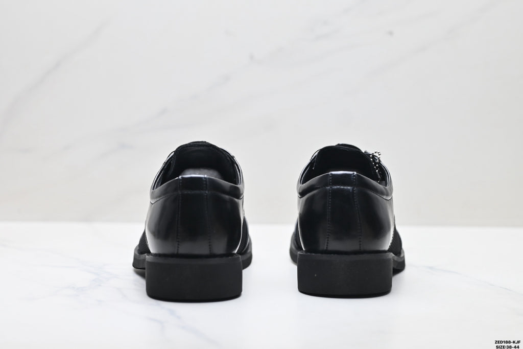 Ecco Lisbon Urban London Collection Leather Shoes: Simple Business Style, Genuine Leather Suede Casual Shoes