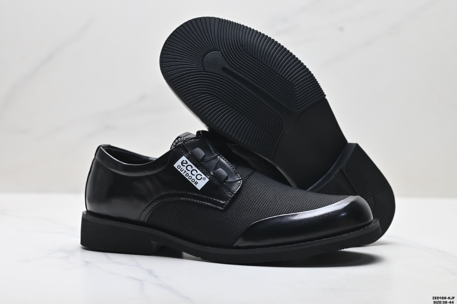 Ecco Lisbon Urban London Collection Leather Shoes: Simple Business Style, Genuine Leather Suede Casual Shoes