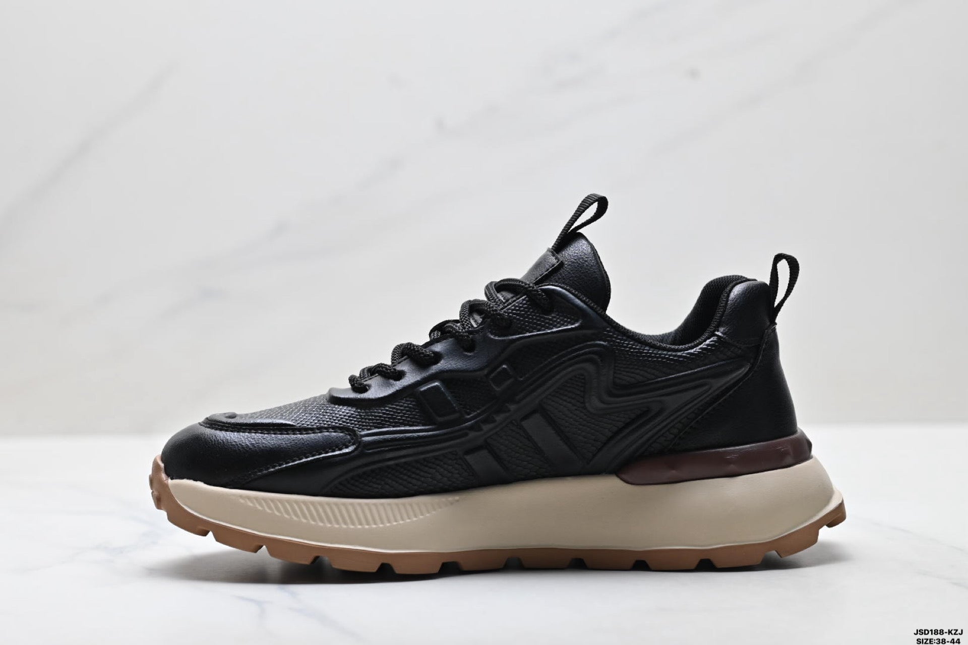Ecco Fashion Black Leather Sneakers, Casual Men's Shoes, Biom Fjuel Lightweight Hiking Shoes.