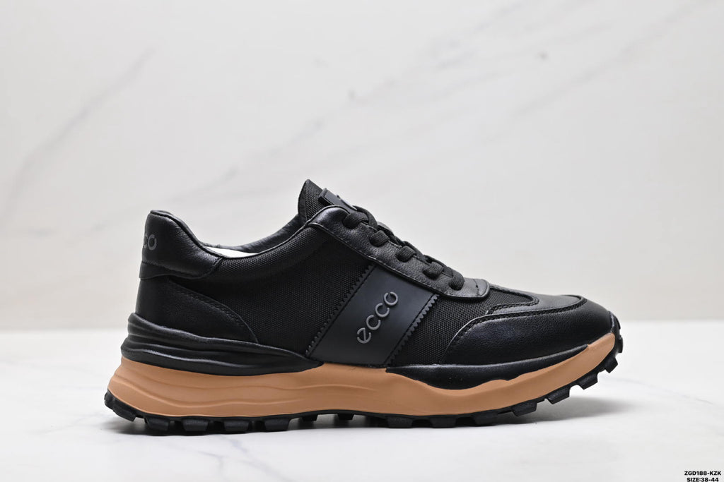 Ecco Lisbon Urban London Series Sneakers: Simple Business Style, Genuine Leather Suede Casual Shoes