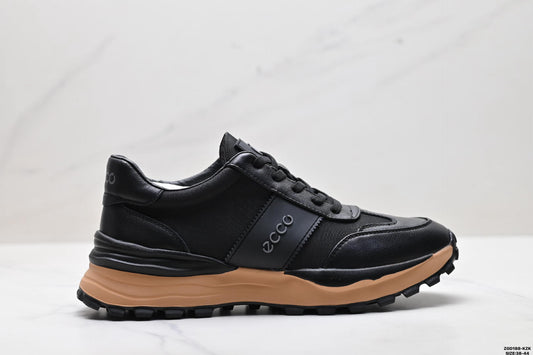Ecco Lisbon Urban London Series Sneakers: Simple Business Style, Genuine Leather Suede Casual Shoes