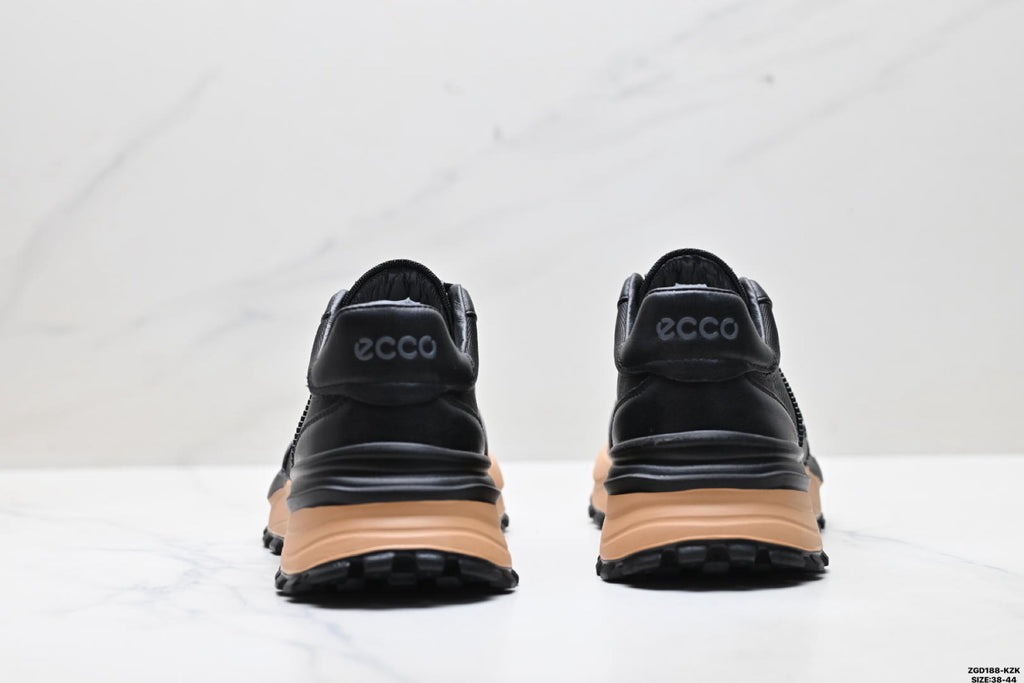 Ecco Lisbon Urban London Series Sneakers: Simple Business Style, Genuine Leather Suede Casual Shoes