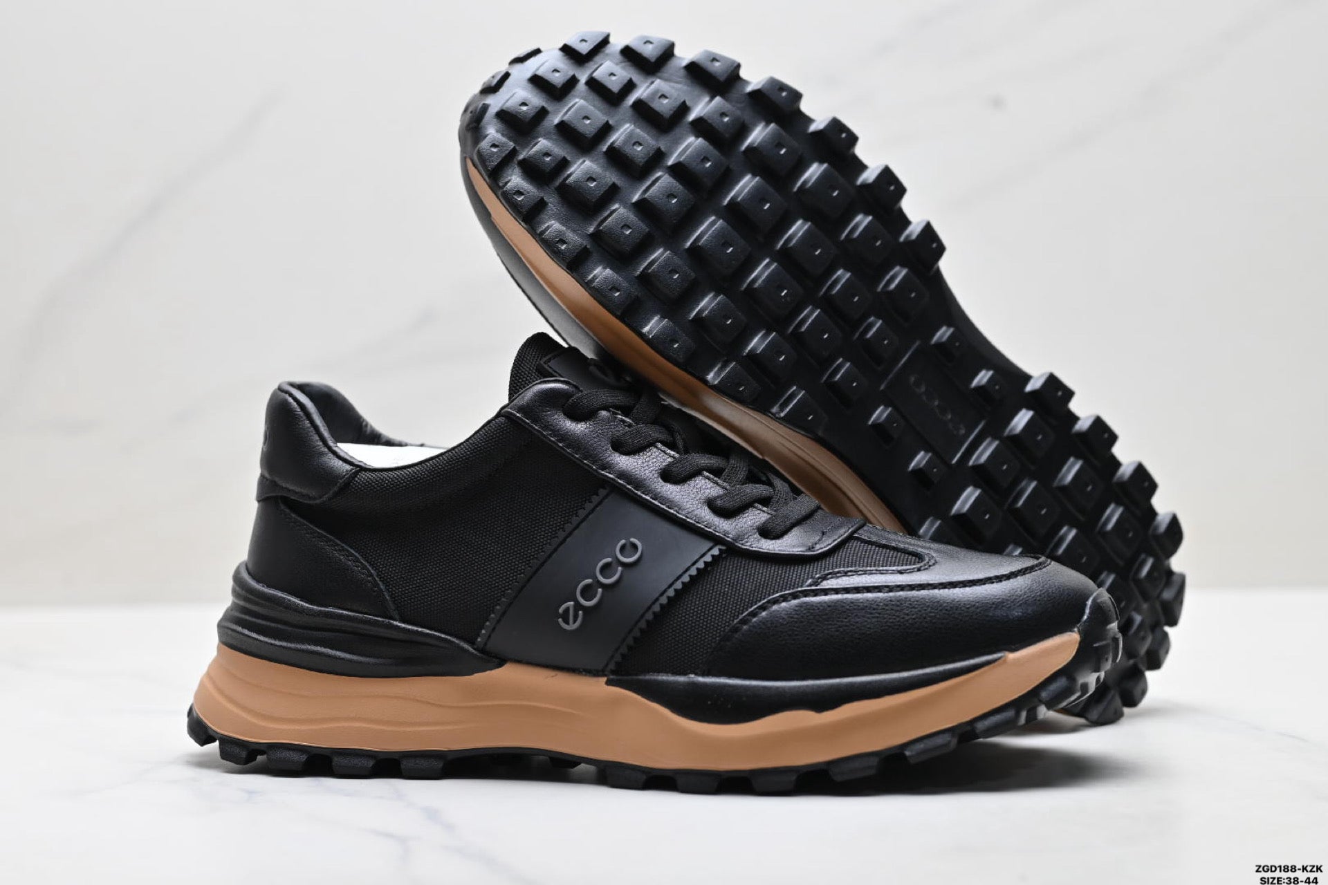 Ecco Lisbon Urban London Series Sneakers: Simple Business Style, Genuine Leather Suede Casual Shoes